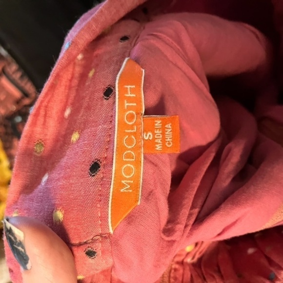 Modcloth Pink Multi Color Polka Dot A-line Circle Midi Skirt - Picture 7 of 8